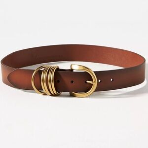 Anthropologie leather Multi Keeper Belt Small